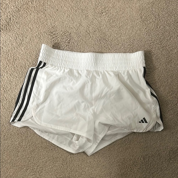 Adidas Women's White Athletic Shorts - Picture 1 of 4
